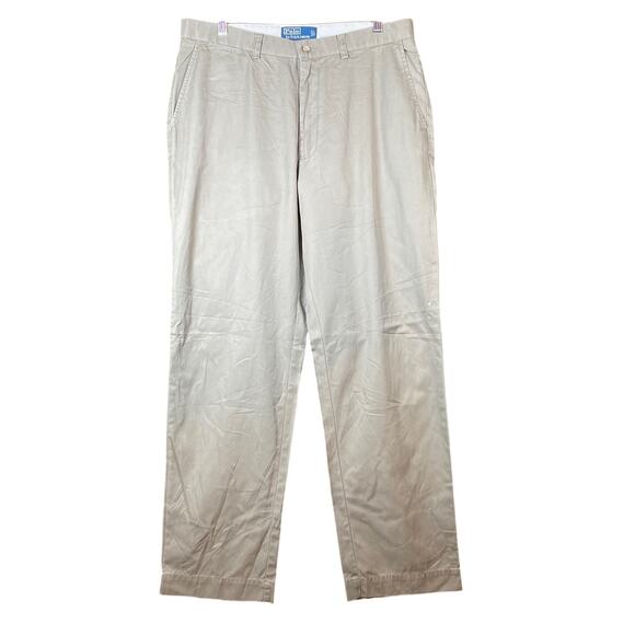 Polo Ralph Lauren Pants Green Prospect 100% Cotton Straight Chino 34x30 - Picture 1 of 12